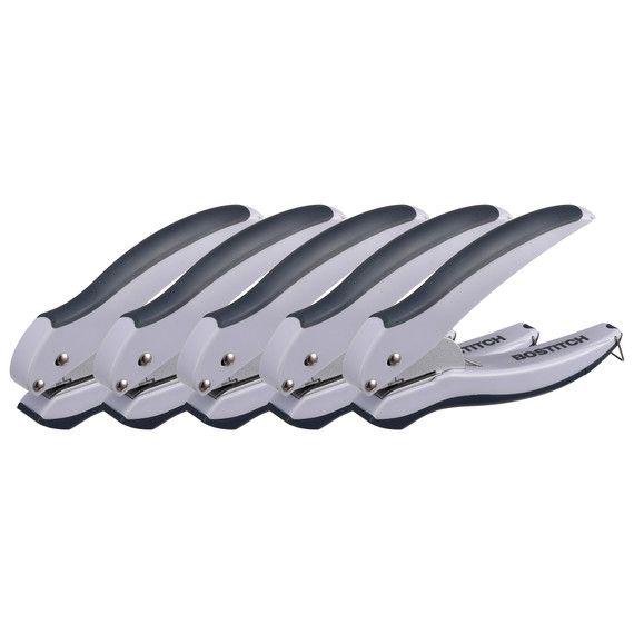 EZ Squeeze 1-Hole Punch, Gray, Pack of 5