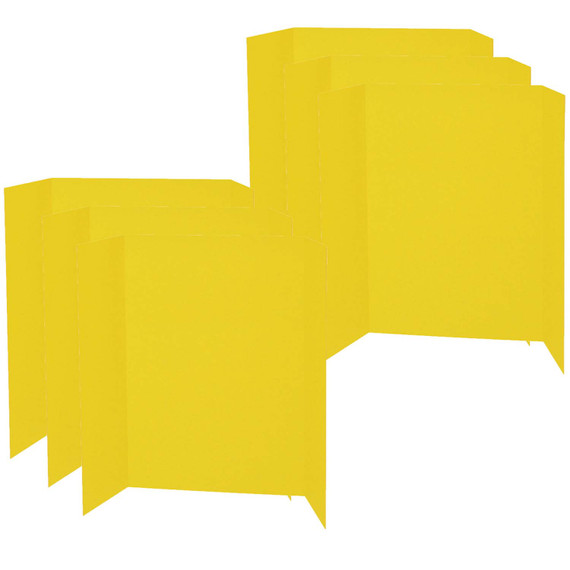 Presentation Board, Yellow, Single Wall, 48" x 36", Pack of 6