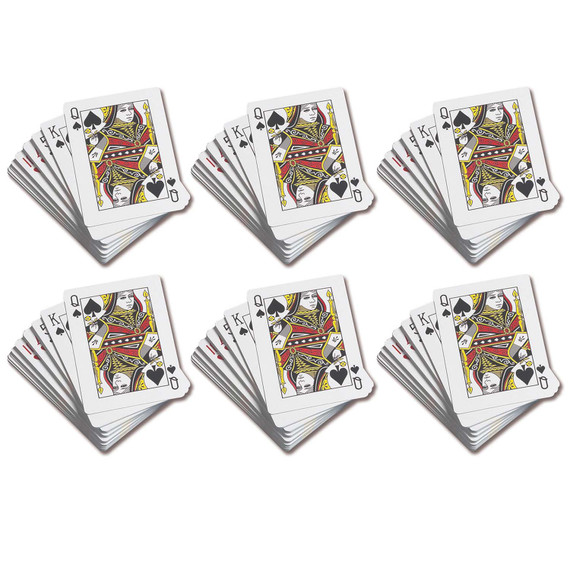 Standard Playing Cards - 52 Per Set - 6 Sets