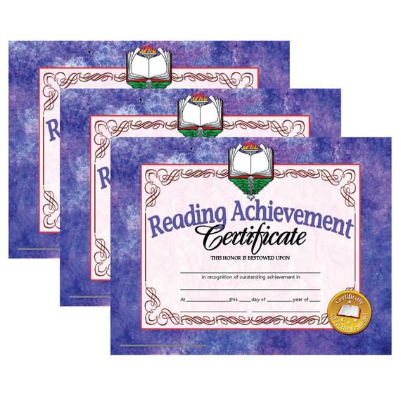 Reading Achievement Certificate, 30 Per Pack, 3 Packs - H-VA677-3