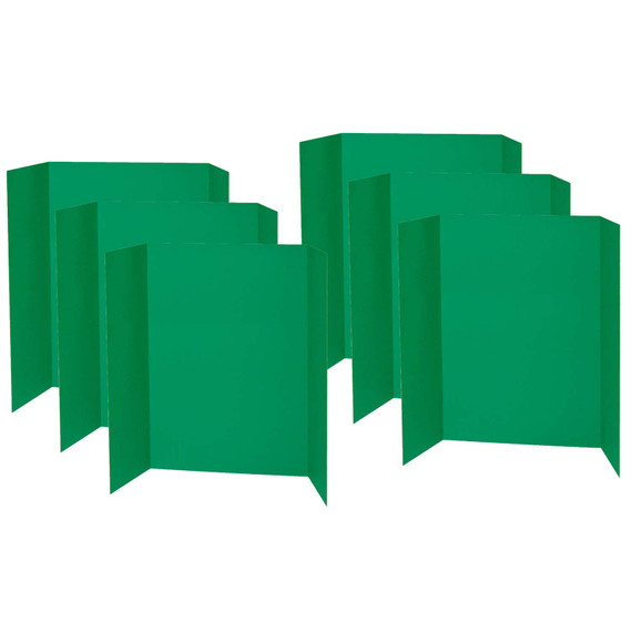 Presentation Board, Green, Single Wall, 48" x 36", Pack of 6
