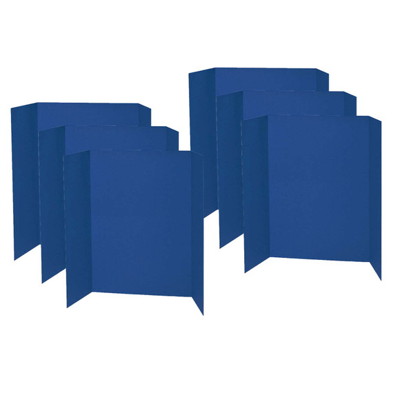 Presentation Board, Blue, Single Wall, 48" x 36", Pack of 6