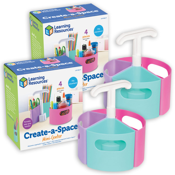 Create-A-Space Mini-Center Pastel, Pack of 2