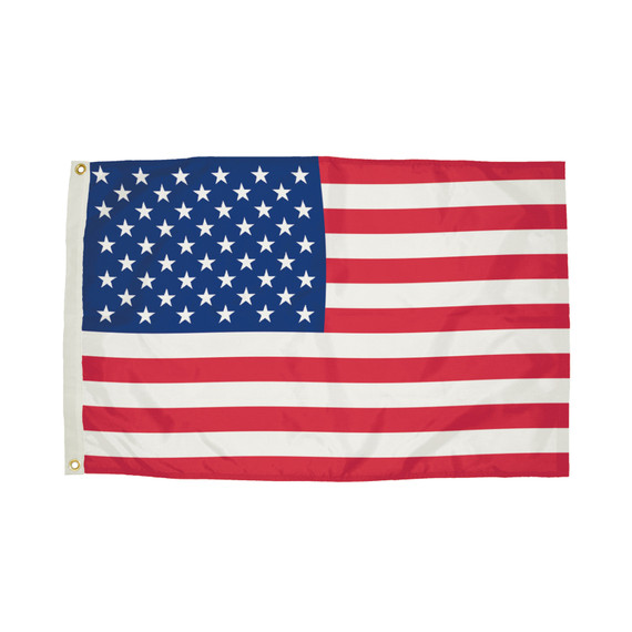 Durawavez Nylon Outdoor U.S. Flag with Heading & Grommets, 5' x 8'