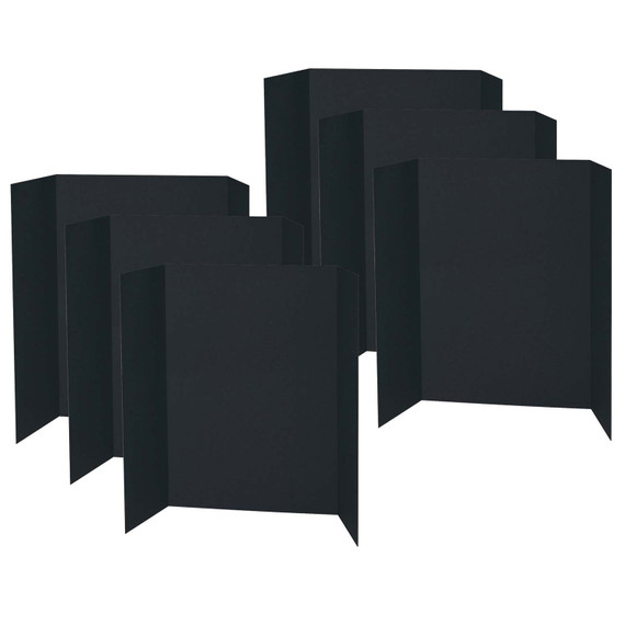 Presentation Board, Black, Single Wall, 48" x 36", Pack of 6