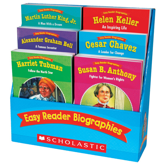 Easy Reader Biographies Book Set, 60 Books, 5 Copies of 12 Biographies