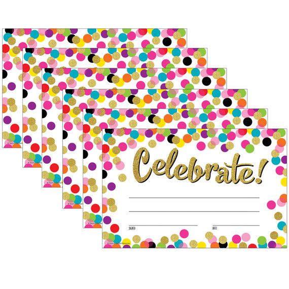 Confetti Celebrate! Awards, 25 Per Pack, 6 Packs