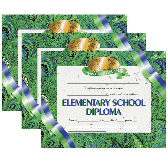 Elementary School Diploma, 8.5" x 11", 30 Per Pack, 3 Packs