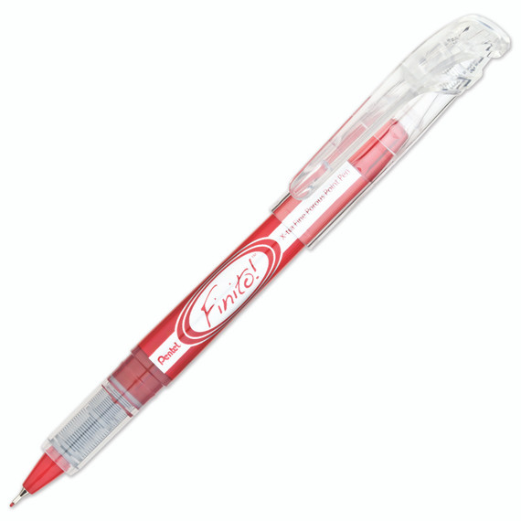 FINITO! Porous Point Pen, Extra Fine Point, Red, Pack of 12