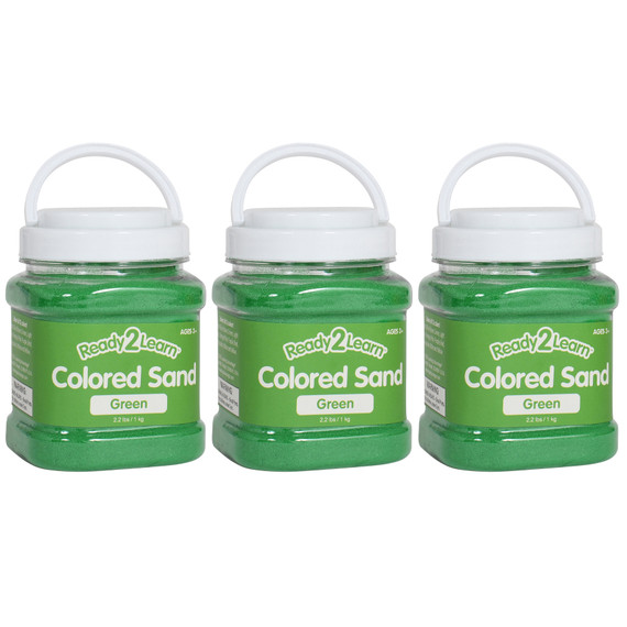 Colored Sand - Green - 2.2 lb. Jar - Pack of 3