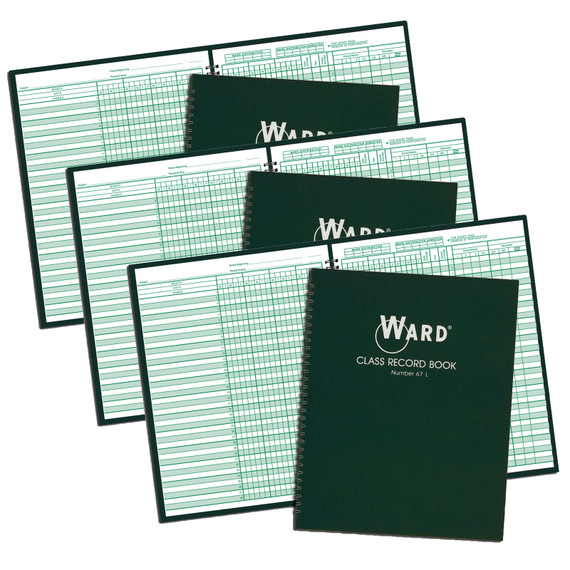 Class Record Book, 38 Name, 6-7 Week Periods, Pack of 3