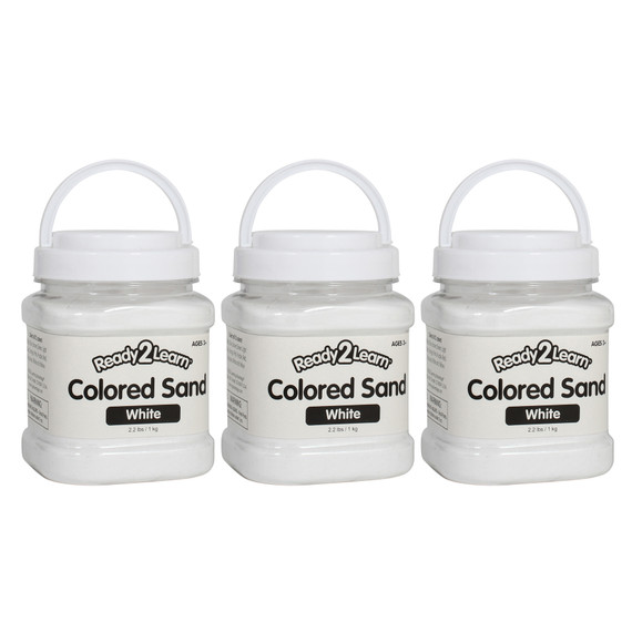 Colored Sand - White - 2.2 lb. Jar - Pack of 3