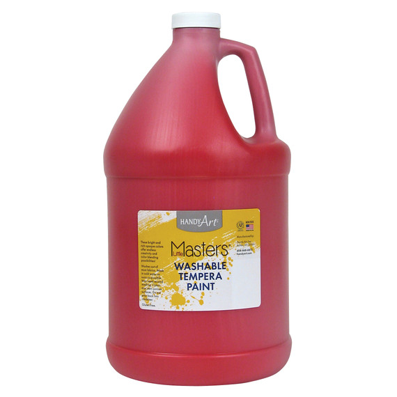 Little Masters Washable Tempera Paint, Red, Gallon