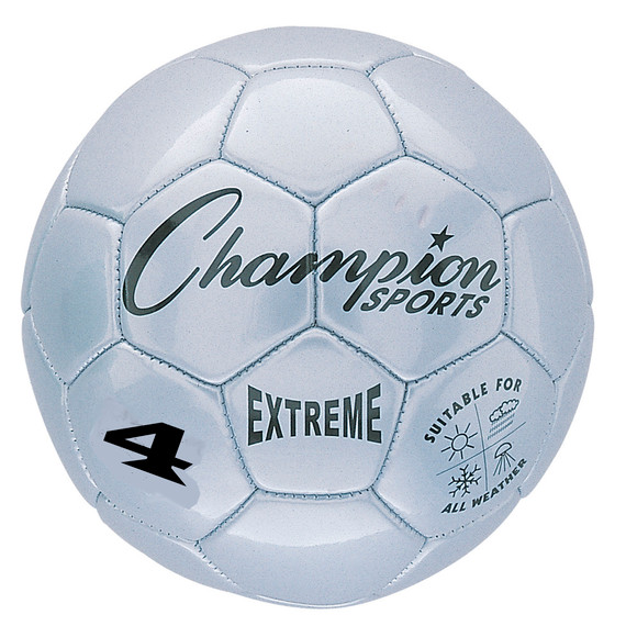 Extreme Soccer Ball, Size 4, Silver - CHSEX4SL