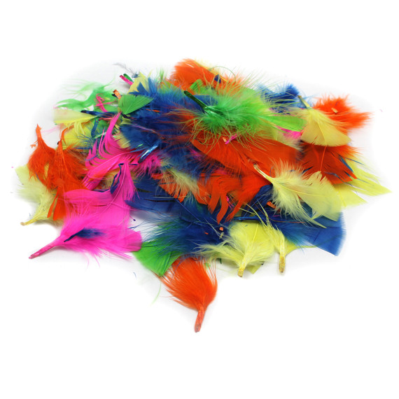 Creative Arts Turkey Feathers, Hot Colors, 14 Grams Per Pack, 12 Packs