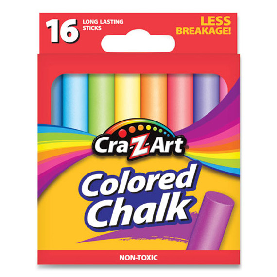 Colored Chalk, Assorted Colors, 16/pack