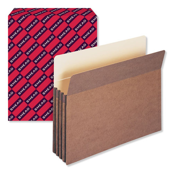 Redrope Drop Front File Pockets, 3.5" Expansion, Letter Size, Redrope, 25/box