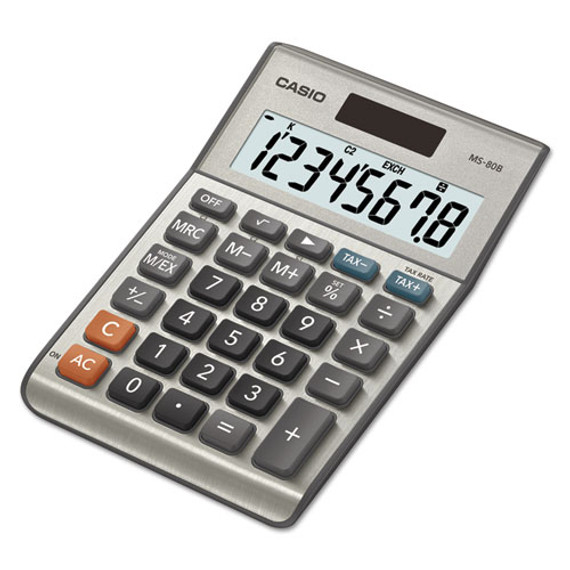 Ms-80b Tax And Currency Calculator, 8-digit Lcd