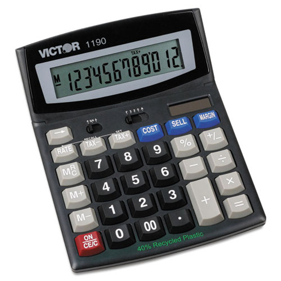 1190 Executive Desktop Calculator, 12-digit Lcd