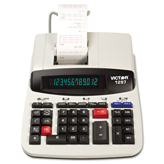 1297 Two-color Commercial Printing Calculator, Black/red Print, 4.5 Lines/sec