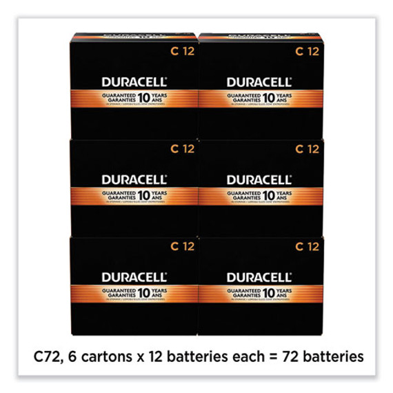 Coppertop Alkaline C Batteries, 72/carton