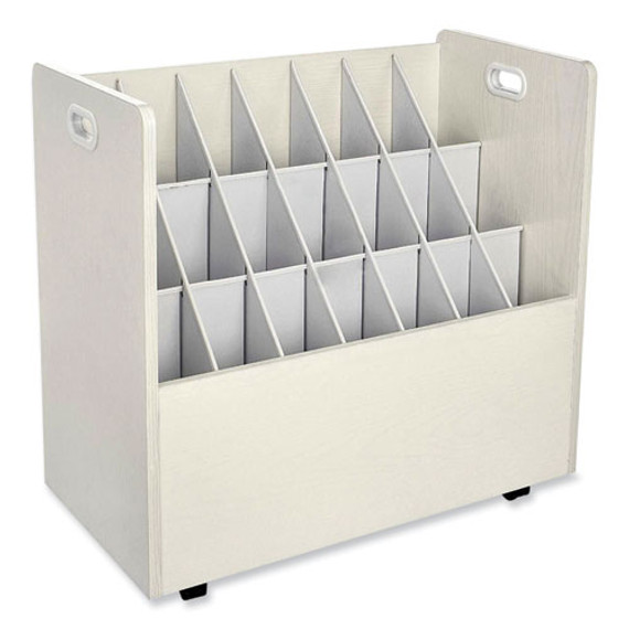 Mobile Roll File, 21 Compartments, 30.25w X 15.75d X 29.25h, Tan