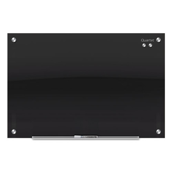 Infinity Glass Marker Board, 48 X 36, Black Surface