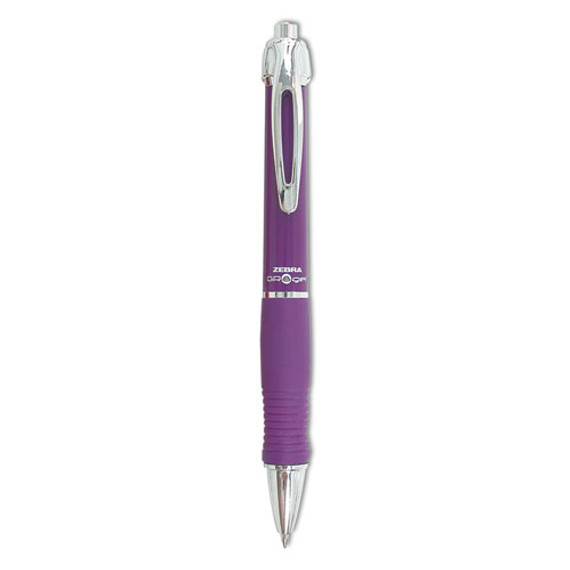 Sarasa Dry X10 Gel Pen, Retractable, Medium 0.7 Mm, Violet Ink, Violet/silver Barrel, 12/pack
