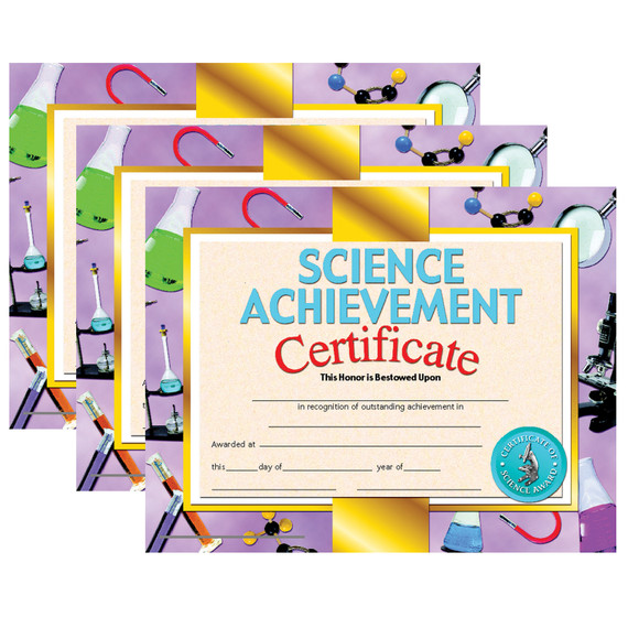 Science Achievement Certificate, 30 Per Pack, 3 Packs - H-VA671-3