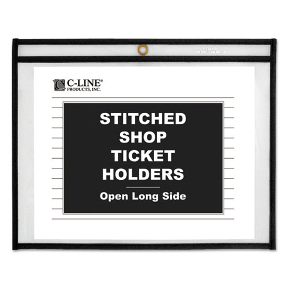 Shop Ticket Holders, Stitched, Sides Clear, 50 Sheets, 11 X 8.5, 25/box