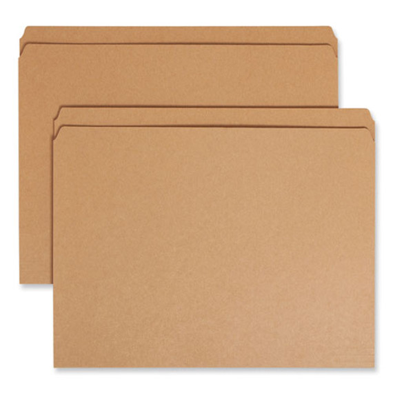 Heavyweight Kraft File Folder, Straight Tabs, Letter Size, 0.75" Expansion, 11-pt Kraft, Brown, 100/box