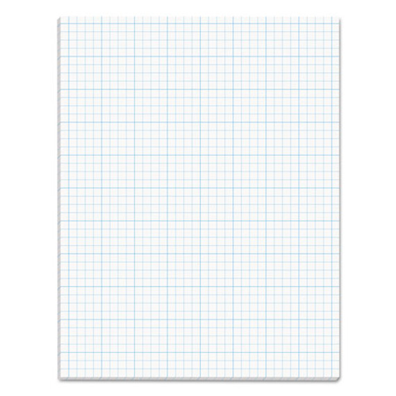 Cross Section Pads, Cross-section Quadrille Rule (4 Sq/in, 1 Sq/in), 50 White 8.5 X 11 Sheets