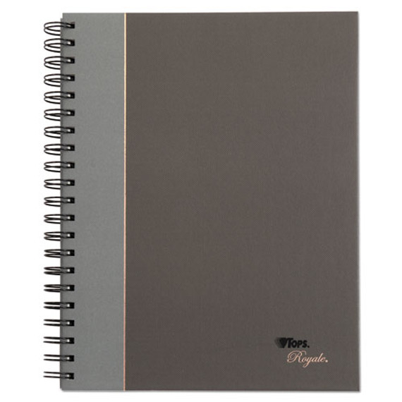 Royale Wirebound Business Notebooks, 1-subject, Medium/college Rule, Black/gray Cover, (96) 8.25 X 5.88 Sheets