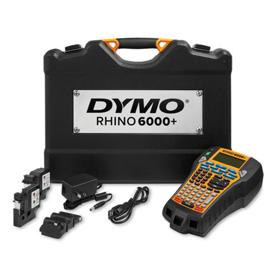Rhino 6000+ Industrial Label Maker With Carry Case, 0.4"/s Print Speed, 5.4 X 2.5 X 9.7