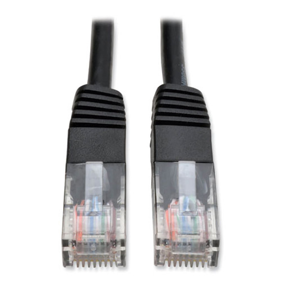 Cat5e 350 Mhz Molded Patch Cable, 7 Ft, Black