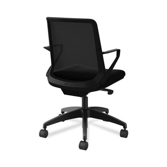 Cliq Office Chair, Supports Up To 300 Lb, 17" To 22" Seat Height, Black Seat, Black Back, Black Base