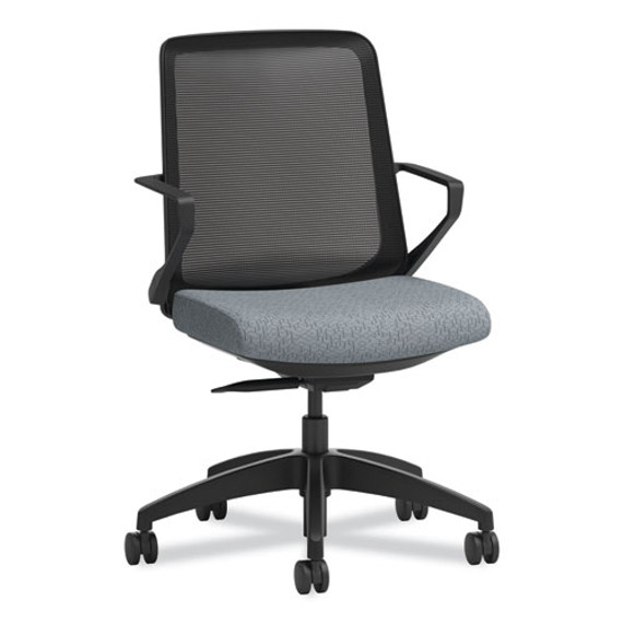 Cliq Office Chair, Supports Up To 300 Lb, 17" To 22" Seat Height, Basalt Seat, Black Back, Black Base