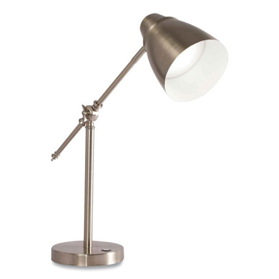 Wellness Series Harmonize Led Desk Lamp, 5" To 19" High, Silver, Ships In 1-3 Business Days