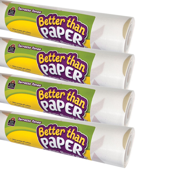 Better Than Paper Bulletin Board Roll, Terrazzo Tones, 4- Pack