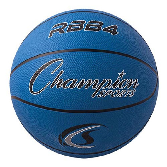 Champion Sports Rubber Basketball - Intermediate (blue)