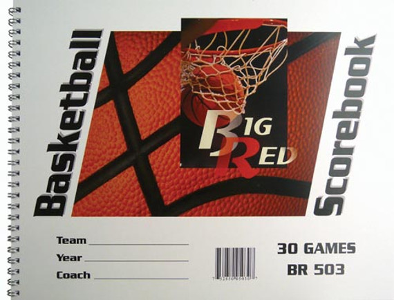 Big Red Basketball Scorebook - 24 Games