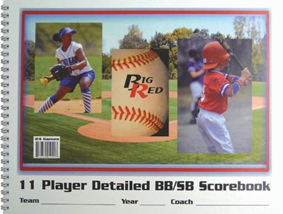 Big Red Baseball/softball Scorebooks - 12 Player
