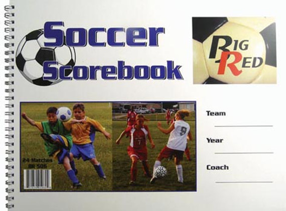 Big Red Soccer Scorebook - 24 Matches