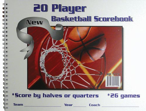 Big Red Basketball Scorebook - 30 Games