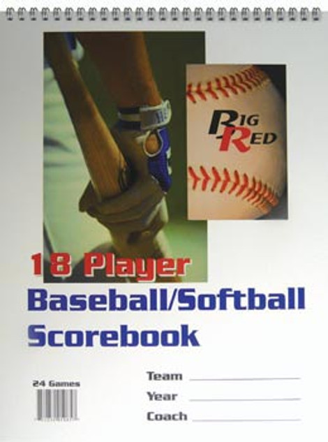 Big Red Baseball/softball Scorebooks - 18 Player