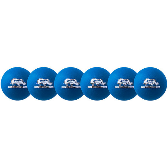 Rhino Skin Dodgeballs - 6.3" (set Of 6)(neon Blue)
