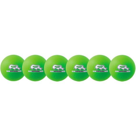 Rhino Skin Dodgeballs - 6.3" (set Of 6)(neon Green)