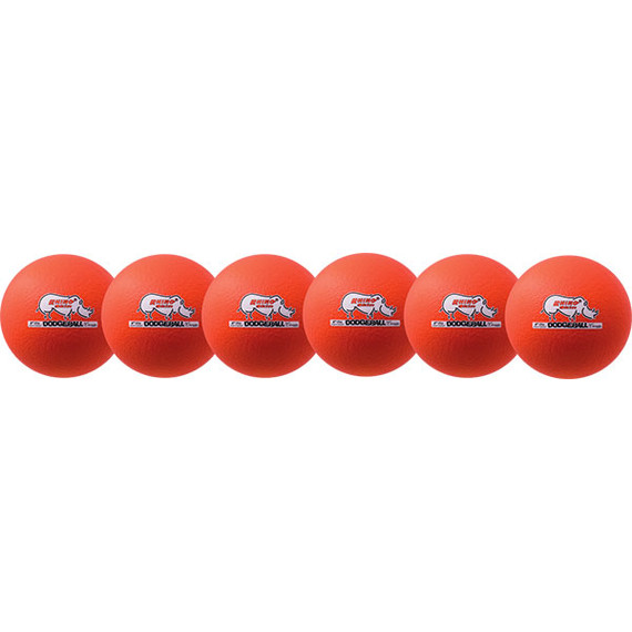Rhino Skin Dodgeballs - 6.3" (set Of 6)(neon Orange)