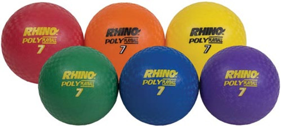 Champion Sports Ultimate Rhino Poly Playground Balls - 7 (set Of 6)