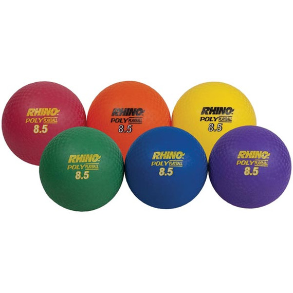 Champion Sports Ultimate Rhino Poly Playground Balls - 8.5 (set Of 6)